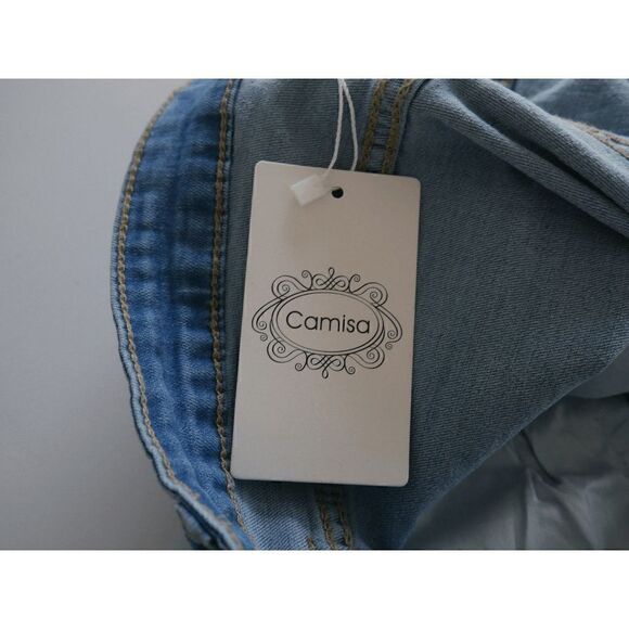 Blue Faded Denim Bermuda Shorts M - Picture 8 of 10